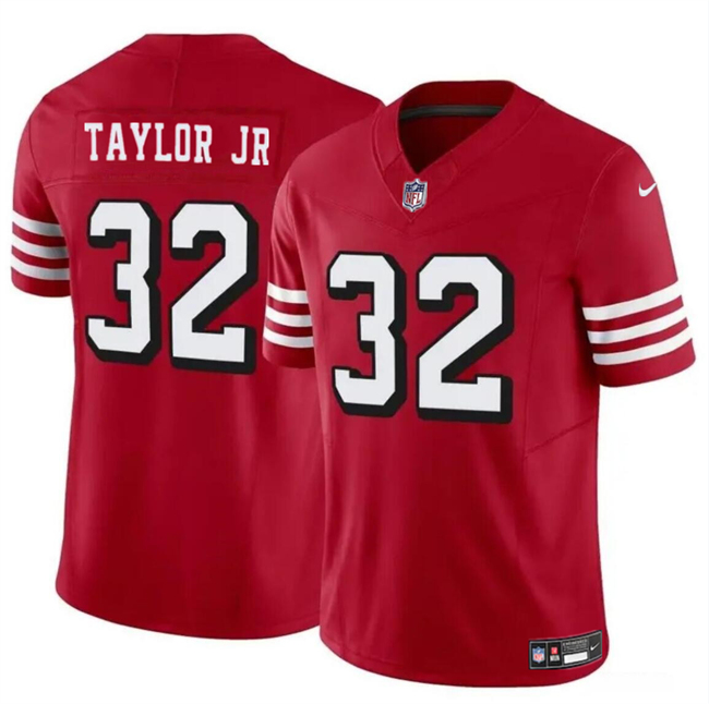 Men's San Francisco 49ers #32 Patrick Taylor Jr New Red 2024 F.U.S.E. Vapor Untouchable Limited Football Stitched Jersey